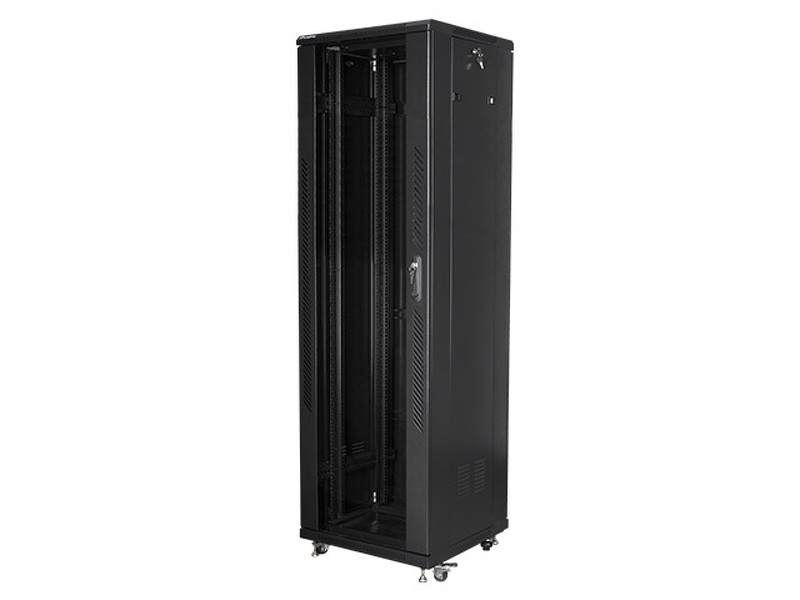 Zdjęcie produktu: Szafa instalacyjna Rack stojąca 19" 42U 600X800 czarna Flat pack Lanberg (FF01-6842-12B)