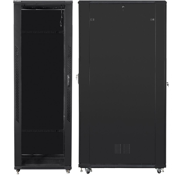 Zdjęcie produktu: Szafa instalacyjna Rack stojąca 19" 47U 800X1000 czarna Flat pack Lanberg (FF01-8047-12B)