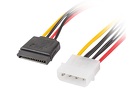 Lanberg Kabel zasilający Molex (M) do SATA (F) x2 30cm (CA-HDSA-11CU-0030)
