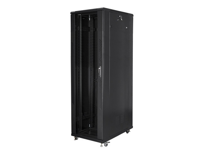 Szafa instalacyjna Rack stojąca 19" 42U 800X1000 czarna Flat pack Lanberg (FF01-8042-12B)