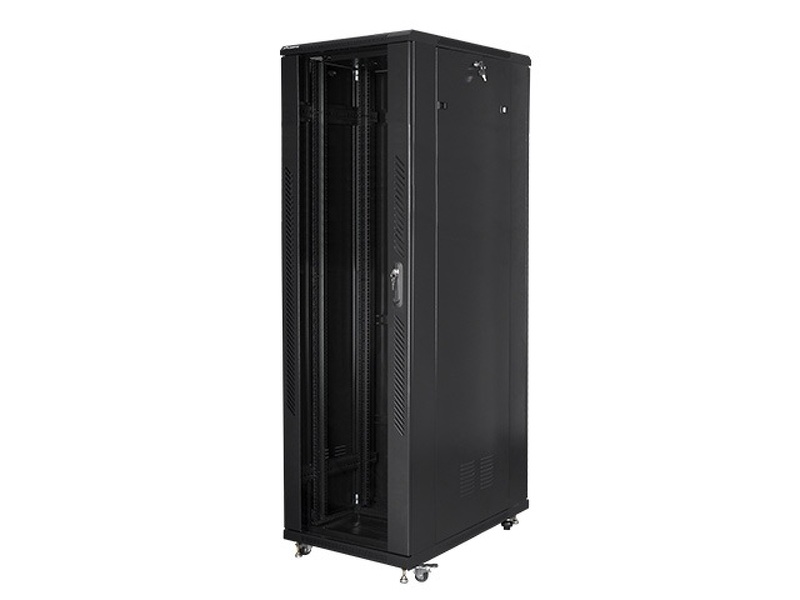 Zdjęcie produktu: Szafa instalacyjna Rack stojąca 19" 42U 800X1000 czarna Flat pack Lanberg (FF01-8042-12B)