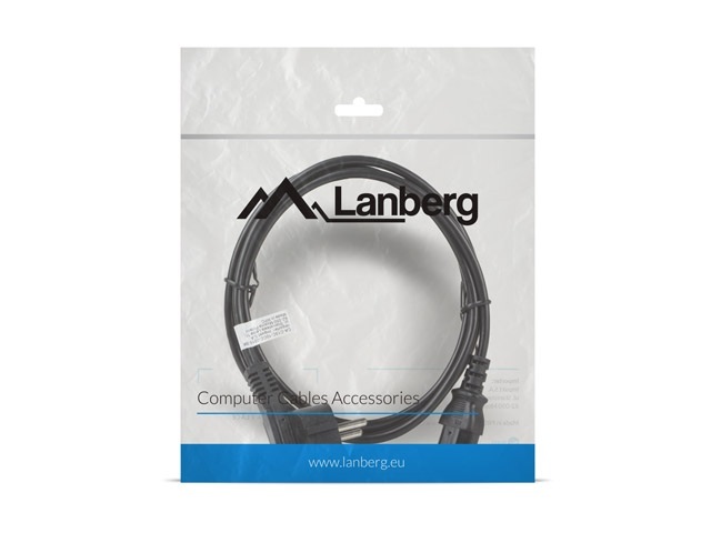 Lanberg Kabel zasilający CEE 7/7 do IEC 320 C13 1.8m czarny (CA-C13C-10CC-0018-BK)