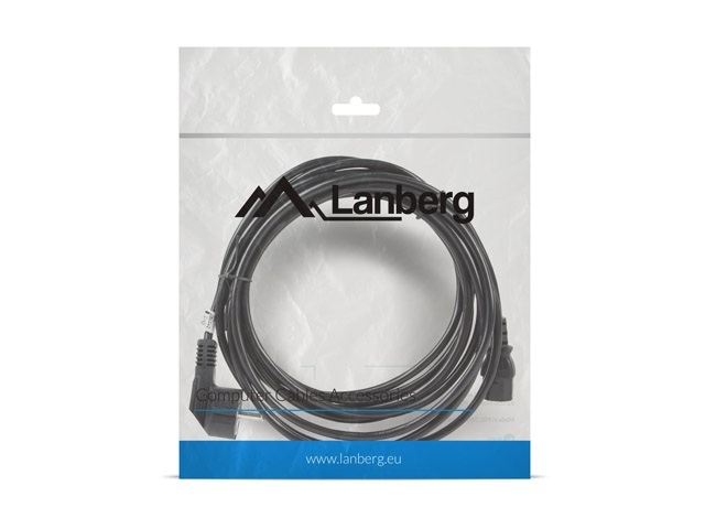 Lanberg Kabel zasilający CEE 7/7 do IEC 320 C13 5m VDE czarny (CA-C13C-11CC-0050-BK)