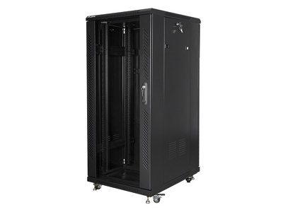 Miniatura produktu: Szafa instalacyjna Rack stojąca 19" 27U 600X800 czarna Flat pack Lanberg (FF01-6827-12B) Miniatura produktu: Szafa instalacyjna Rack stojąca 19" 27U 600X800 czarna Flat pack Lanberg (FF01-6827-12B)