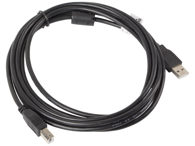 Kabel do drukarki USB 2.0 AM-BM Lanberg Ferryt czarny 3m (CA-USBA-11CC-0030-BK)