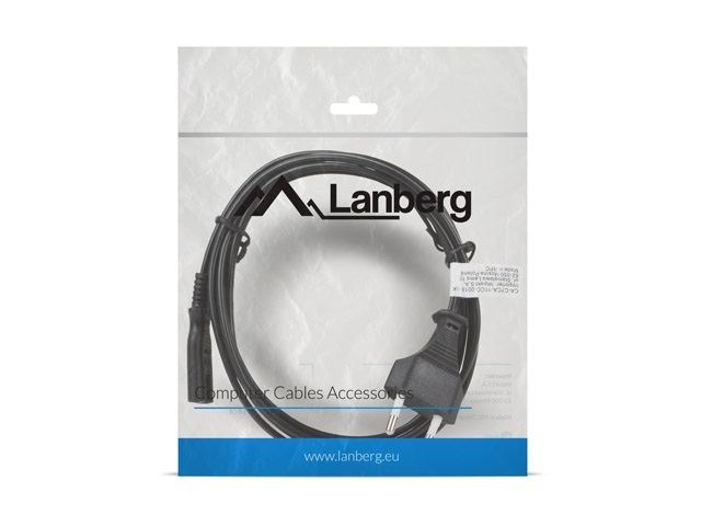 Lanberg Kabel zasilający EURO Radiowy CEE 7/16 do IEC 320 C7 1.8m VDE czarny (CA-C7CA-11CC-0018-BK) Lanberg Kabel zasilający EURO Radiowy CEE 7/16 do IEC 320 C7 1.8m VDE czarny (CA-C7CA-11CC-0018-BK)