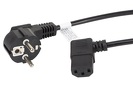 Lanberg Kabel zasilający CEE 7/7 do IEC 320 C13 kątowy 1.8m VDE czarny (CA-C13C-12CC-0018-BK)