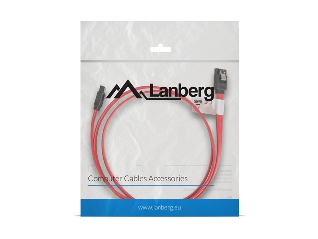 Lanberg Kabel Sata III 6Gb/s 50cm kątowy (CA-SASA-12CU-0050-R)