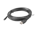 Miniatura zdjęcia: Lanberg Kabel USB 2.0 Micro AM-MBM5P czarny 3m (CA-USBM-10CC-0030-BK)