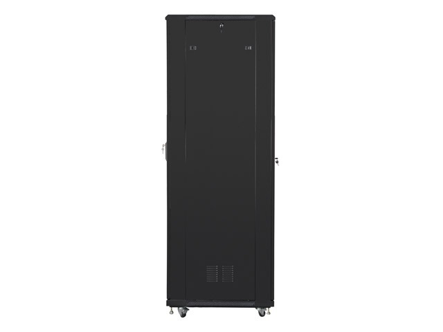 Szafa instalacyjna Rack stojąca 19" 37U 800X800 czarna Flat pack Lanberg (FF01-8837-12B)