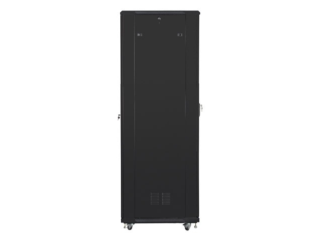 Szafa instalacyjna Rack stojąca 19" 37U 800X800 czarna Flat pack Lanberg (FF01-8837-12B)