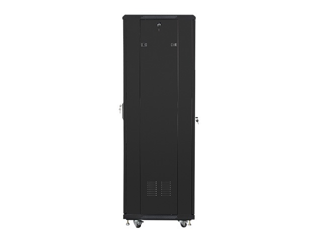 Szafa instalacyjna Rack stojąca 19" 37U 600X600 czarna Flat pack Lanberg (FF01-6637-12B)