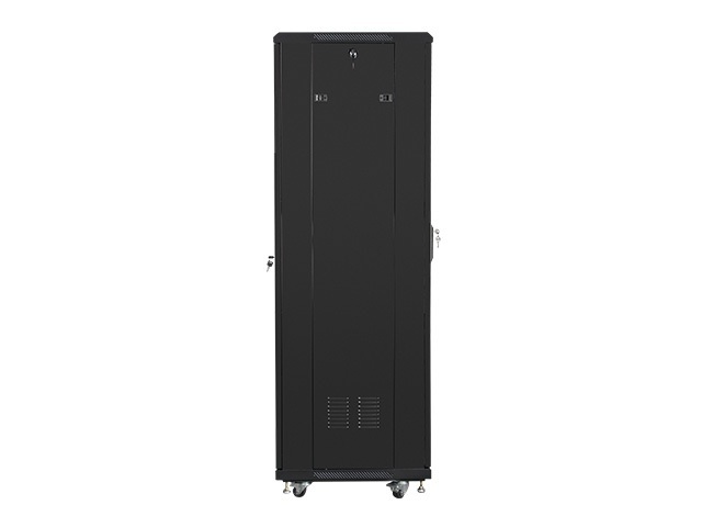 Szafa instalacyjna Rack stojąca 19" 37U 600X600 czarna Flat pack Lanberg (FF01-6637-12B)