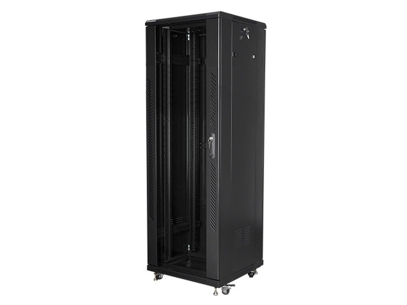Zdjęcie produktu: Szafa instalacyjna Rack stojąca 19" 37U 600X600 czarna Flat pack Lanberg (FF01-6637-12B)