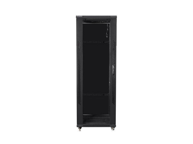 Szafa instalacyjna Rack stojąca 19" 47U 800X800 czarna Flat pack Lanberg (FF01-8847-12B)