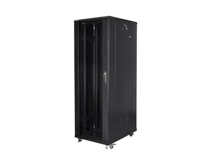 Zdjęcie produktu: Szafa instalacyjna Rack stojąca 19" 47U 800X800 czarna Flat pack Lanberg (FF01-8847-12B)