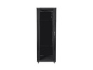 Szafa instalacyjna Rack stojąca 19" 47U 800X800 czarna Flat pack Lanberg (FF01-8847-12B)