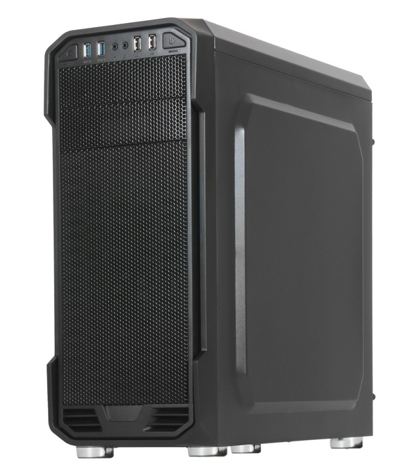 Zdjęcie produktu: Obudowa do komputera Cyclone Rage R60TG Pure Black Tinted Glass Window, okno z hartowanego szkła