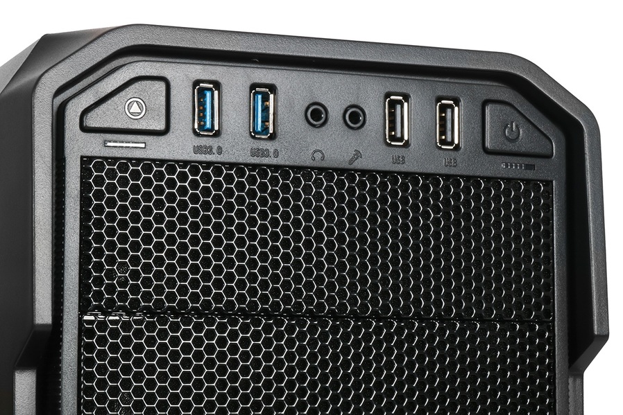 Zdjęcie produktu: Obudowa do komputera Cyclone Rage R60TG Pure Black Tinted Glass Window, okno z hartowanego szkła