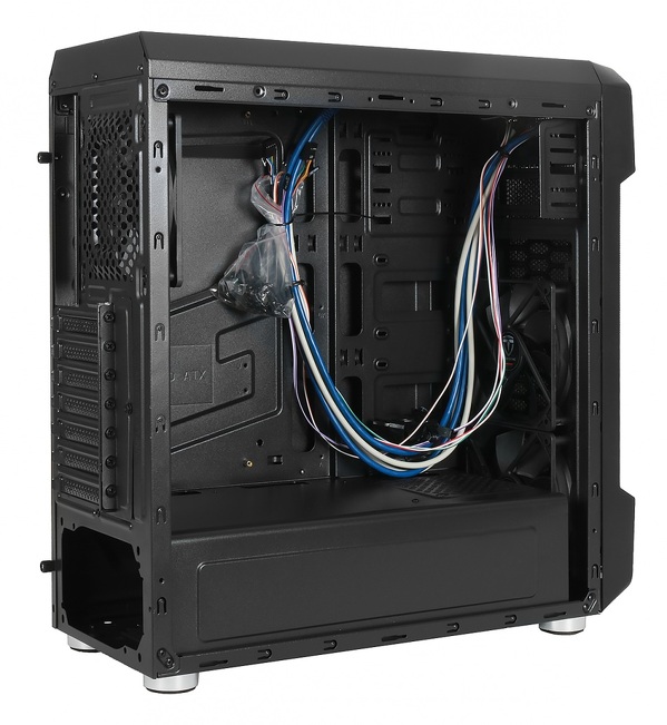 Zdjęcie produktu: Obudowa do komputera Cyclone Rage R60TG Pure Black Tinted Glass Window, okno z hartowanego szkła