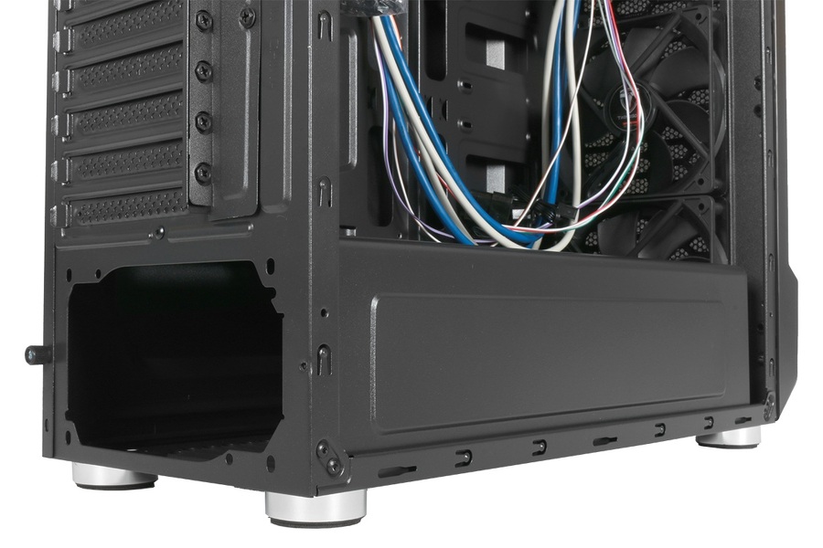 Zdjęcie produktu: Obudowa do komputera Cyclone Rage R60TG Pure Black Tinted Glass Window, okno z hartowanego szkła