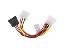Miniatura zdjęcia: Lanberg Kabel zasilający Molex (M) do Molex (F) + SATA (F) 15cm (CA-HDSA-12CU-0015)