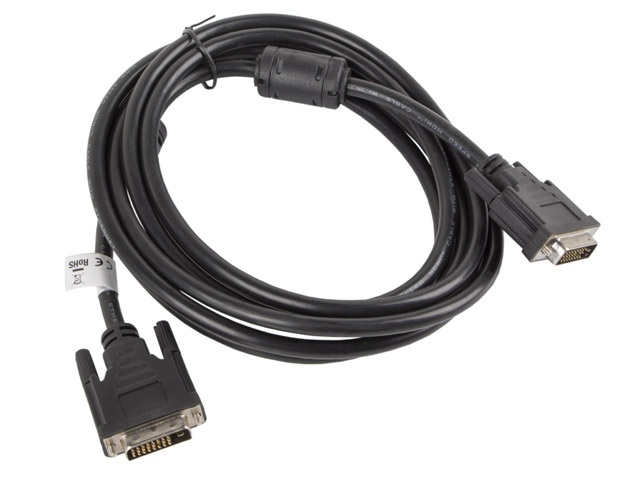 Lanberg Kabel DVI-D [M] 24+1 do DVI-D [M] 24+1 dual Link 3m czarny (CA-DVID-10CC-0030-BK)