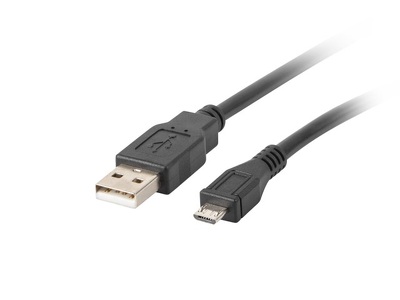 Miniatura produktu: Lanberg Kabel USB 2.0 Micro AM-MBM5P czarny 1m (CA-USBM-10CC-0010-BK)