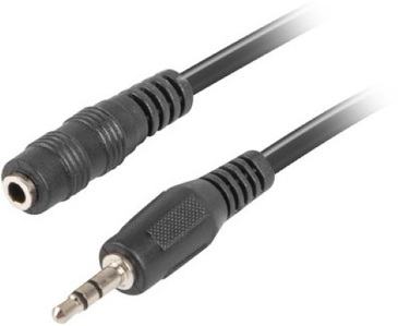 Miniatura produktu: Przedłużacz audio minijack 3.5mm M/F 3 pin 3m czarny Lanberg