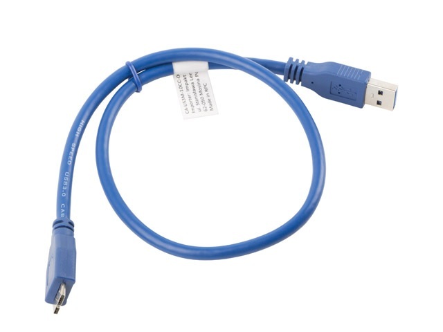Lanberg Kabel USB 3.0 Micro AM-MBM5P niebieski 50cm (CA-US3M-10CC-0005-B)