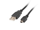 Miniatura zdjęcia: Lanberg Kabel USB 2.0 MINI AM-BM5P CANON czarny 30cm (CA-USBK-10CC-0003-BK)