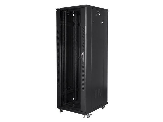 Szafa instalacyjna Rack stojąca 19" 37U 600X800 czarna Flat pack Lanberg (FF01-6837-12B)