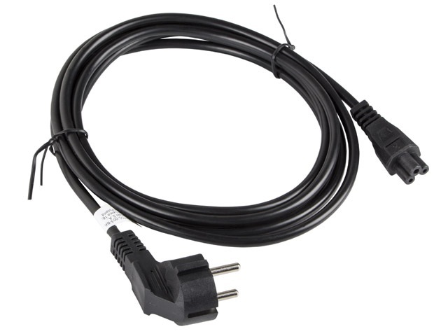 Lanberg Kabel zasilający Laptop MIKI IEC 7/7 do IEC 320 C5 3m VDE czarny (CA-C5CA-11CC-003-BK)
