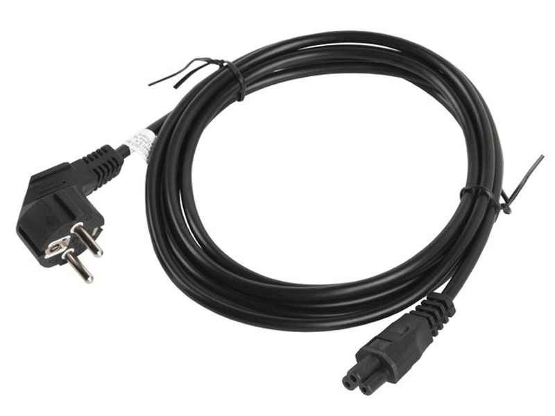 Zdjęcie produktu: Lanberg Kabel zasilający Laptop MIKI IEC 7/7 do IEC 320 C5 3m VDE czarny (CA-C5CA-11CC-003-BK)