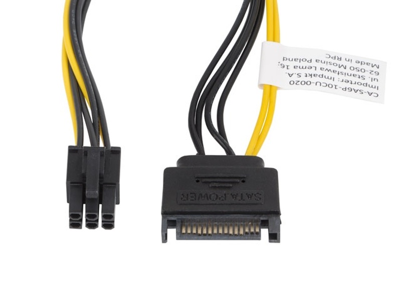 Zdjęcie produktu: Lanberg Kabel SATA zasilający M do PCI EXPRESS 6PIN 20cm (CA-SA6P-10CU-0020) Zdjęcie produktu: Lanberg Kabel SATA zasilający M do PCI EXPRESS 6PIN 20cm (CA-SA6P-10CU-0020)