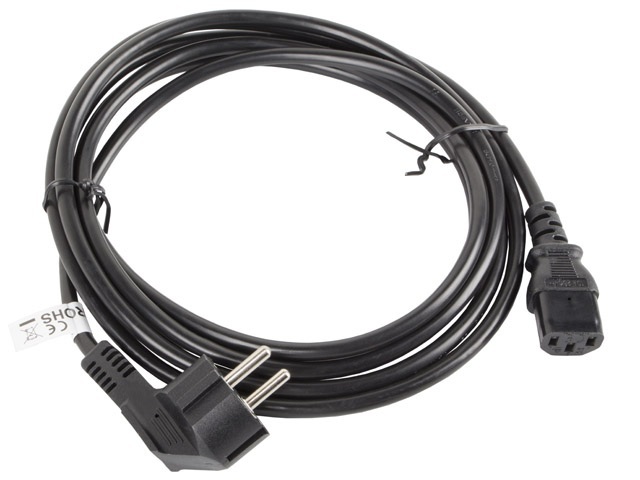 Lanberg Kabel zasilający CEE 7/7 do IEC 320 C13 3m VDE czarny (CA-C13C-11CC-0030-BK) Lanberg Kabel zasilający CEE 7/7 do IEC 320 C13 3m VDE czarny (CA-C13C-11CC-0030-BK)