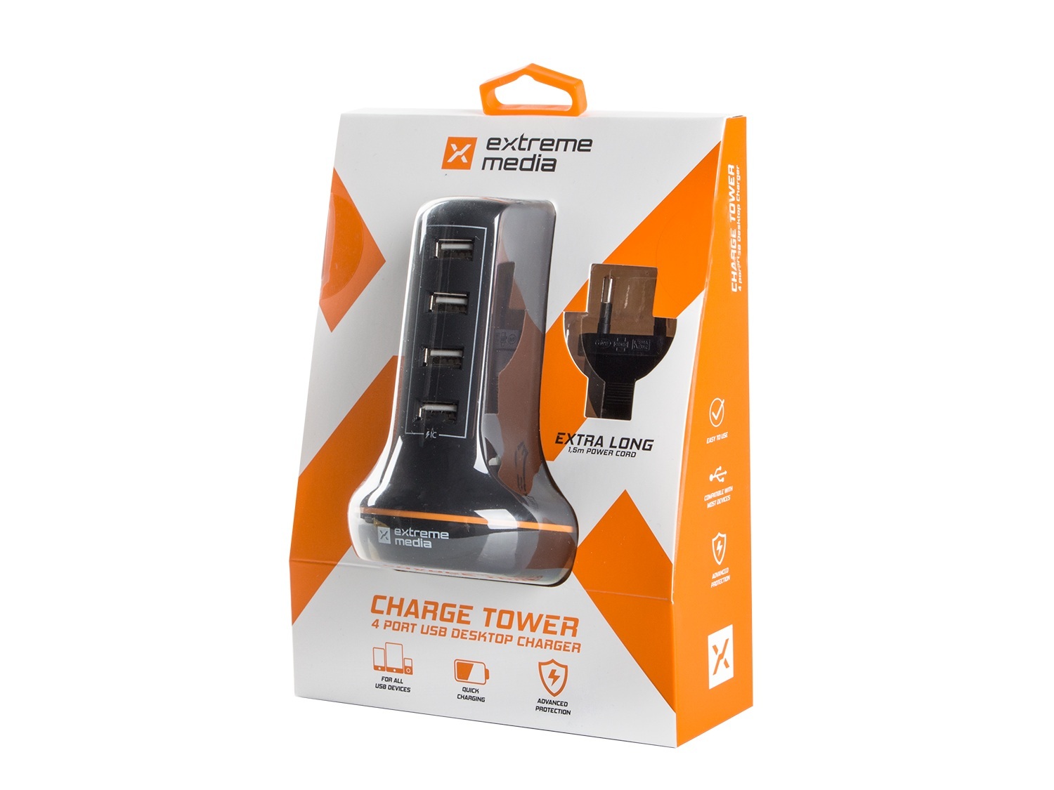 Ładowarka USB Natec Extreme Media, 4x USB 5V, 6A (NUC-1116)