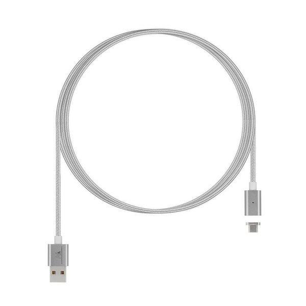 Zdjęcie produktu: Kabel magnetyczny Maclean MCE178, wtyk USB Type-C, srebrny, szybkie ładowanie