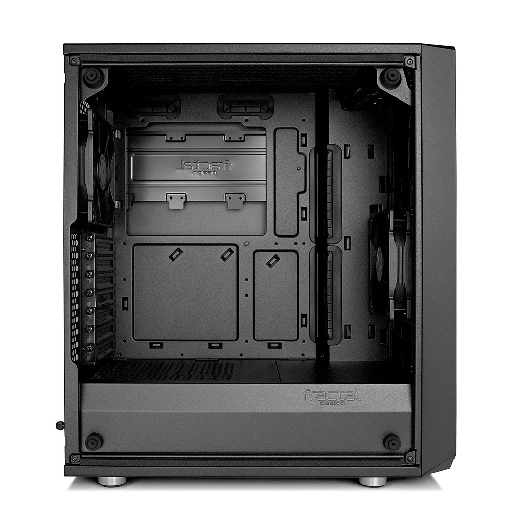 Obudowa do komputera Fractal Design Meshify C Blackout TG (FD-CA-MESH-C-BKO-TGL), czarna z oknem, hartowane szkło