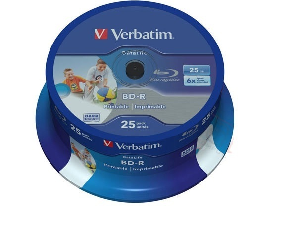 Verbatim BLU-RAY BD-R 25GB x6 25szt PRINT NO ID
