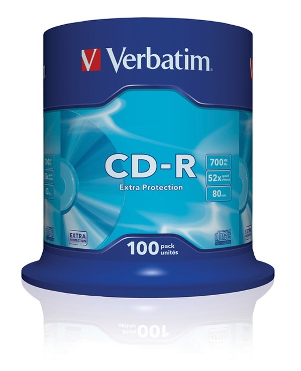 Zdjęcie produktu: Płyta Verbatim CD-R 700MB x52 100szt Zdjęcie produktu: Płyta Verbatim CD-R 700MB x52 100szt