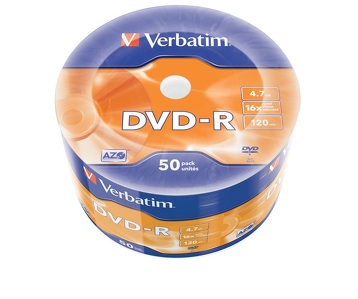 Miniatura produktu: Verbatim DVD-R 4,7GB x16 50szt. Wrap Miniatura produktu: Verbatim DVD-R 4,7GB x16 50szt. Wrap