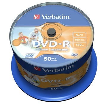 Verbatim DVD-R 4,7GB x16 50szt. do nadruku Wide Verbatim DVD-R 4,7GB x16 50szt. do nadruku Wide
