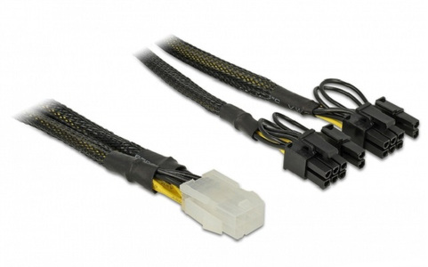 Miniatura produktu: Delock 85455, rozdzielacz zasilania PCI EXPRESS 6 PIN(F)->2X PCI EXPRESS 8 PIN(M) 30 cm OPLOT