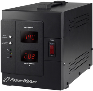 Miniatura produktu: Stabilizator napięcia AVR PowerWalker 230V, 3000VA 1X PL OUT, TERMINAL IN/OUT