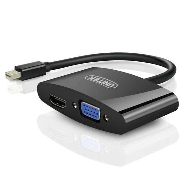Unitek Konwerter miniDisplayPort - VGA/HDMI (Y-6328BK)