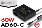 Miniatura zdjęcia: Ładowaka zasilacz SilverStone AD60-C, USB-C, 5-20V, 3A, 60W, Type-C Miniatura zdjęcia: Ładowaka zasilacz SilverStone AD60-C, USB-C, 5-20V, 3A, 60W, Type-C