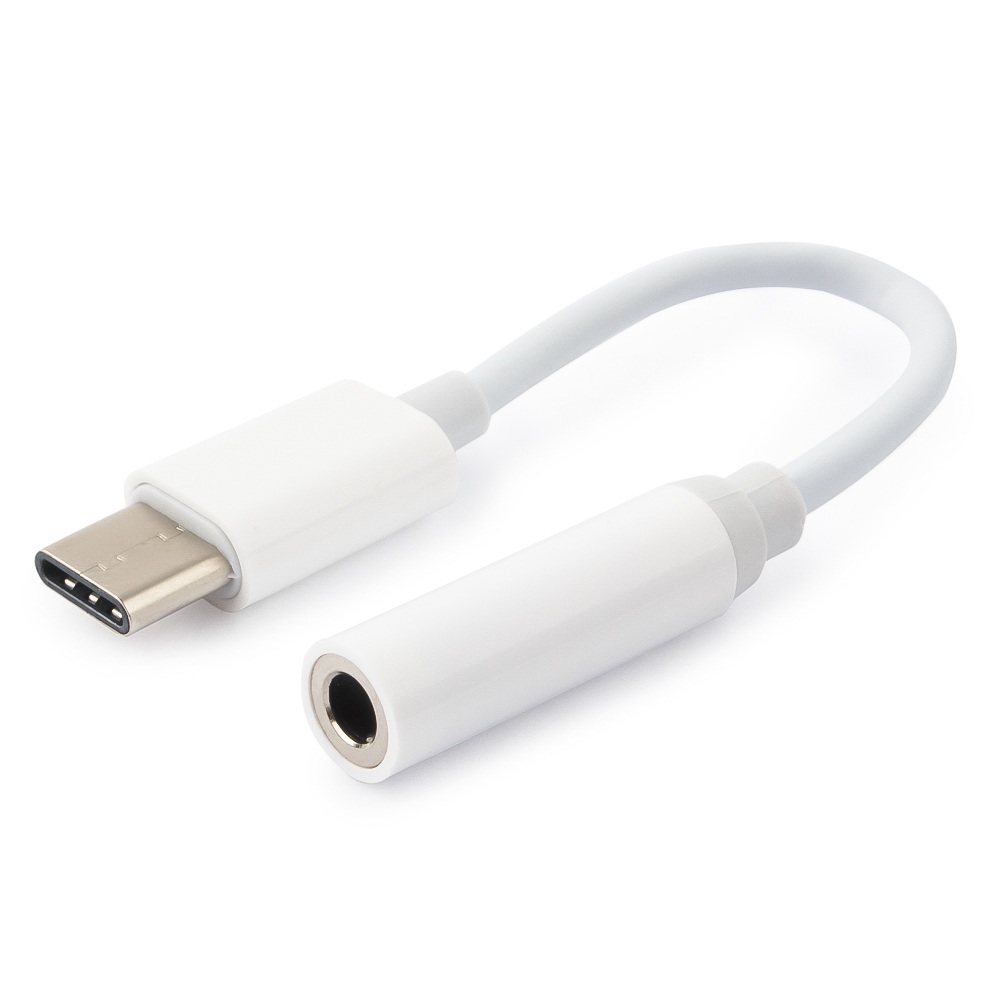 Gembird Adapter Mini Jack Stereo 3.5" (F) do USB-C (M) biały Gembird Adapter Mini Jack Stereo 3.5" (F) do USB-C (M) biały