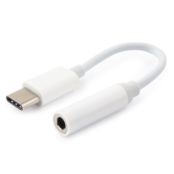 Zdjęcie produktu: Gembird Adapter Mini Jack Stereo 3.5" (F) do USB-C (M) biały Zdjęcie produktu: Gembird Adapter Mini Jack Stereo 3.5" (F) do USB-C (M) biały