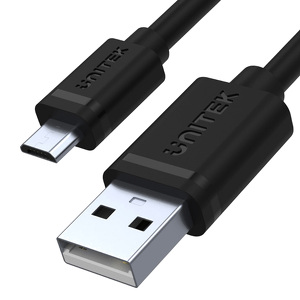 Miniatura produktu: Przewód ładujący micro USB-USB 2.0 1,5m Quick Charge Mobile Unitek  (Y-C434GBK)